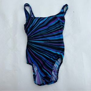 Womens vintage one piece Robby Len‎ swim fashions bathing suit size 8